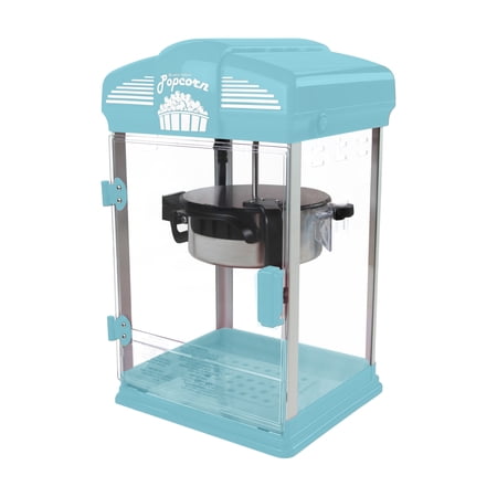 West Bend Theater Crazy Hot Oil Popcorn Maker with Non Stick Stainless Steel Kettle, Quick Release Lever, 4 Qt Capacity, in Blue (PC8251BL13)