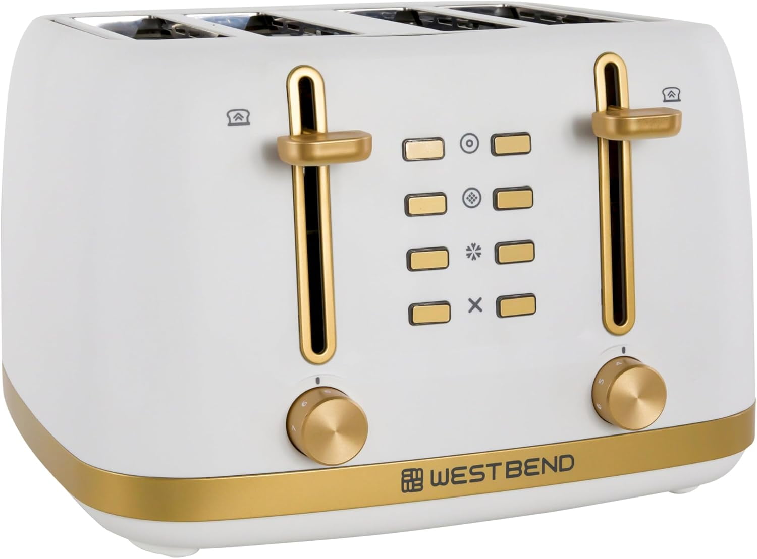 West Bend Timeless 4-Slice Toaster, White Gold