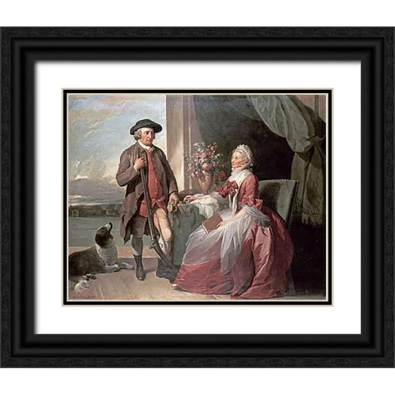 West, Benjamin 18x15 Black Ornate Wood Framed with Double Matting Museum Art Print Titled - Mr. Robert Grafton