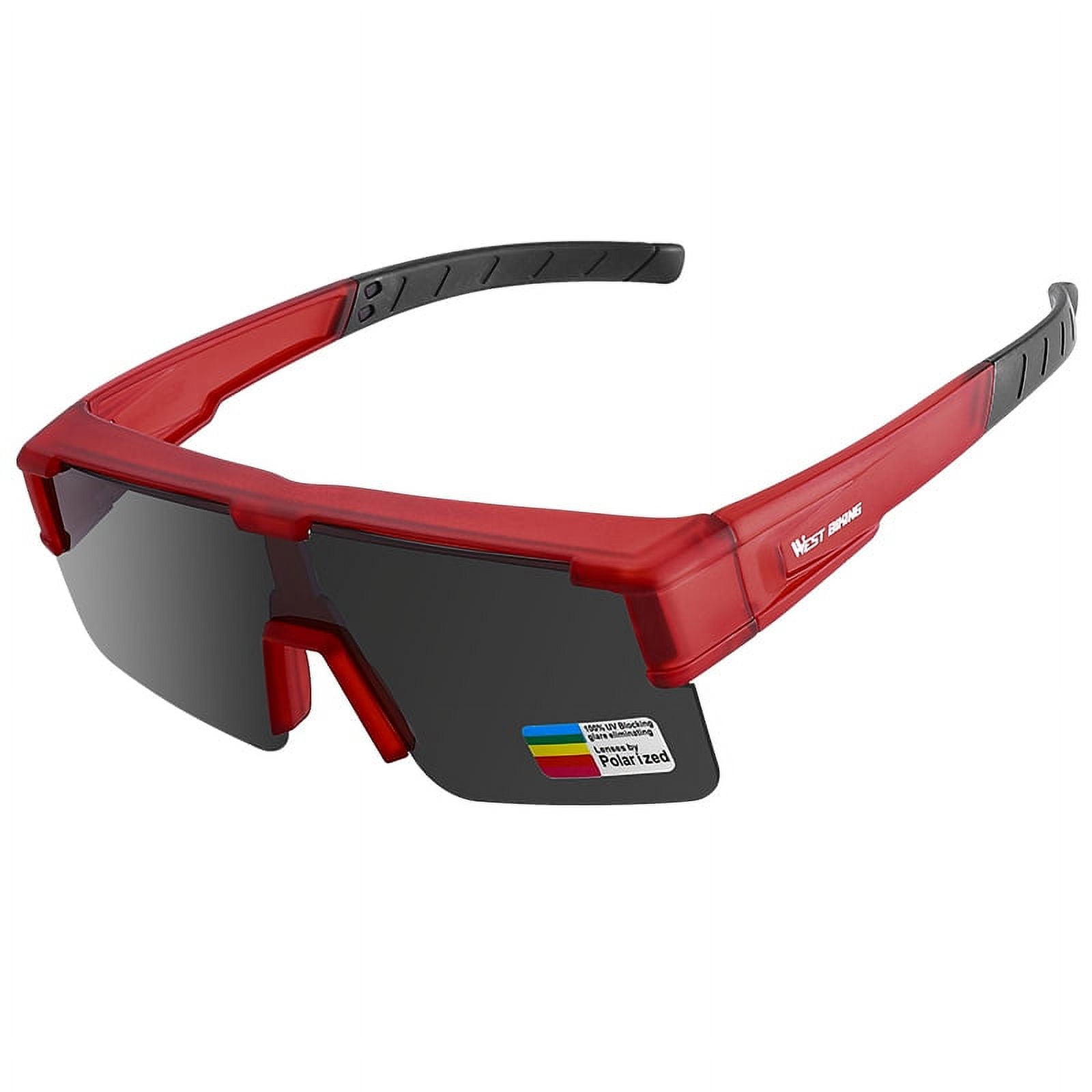 West Biking Polarized Fit Over Glasses Anti Glare Sunglasses Sports Glasses for Sunny Red Walmart