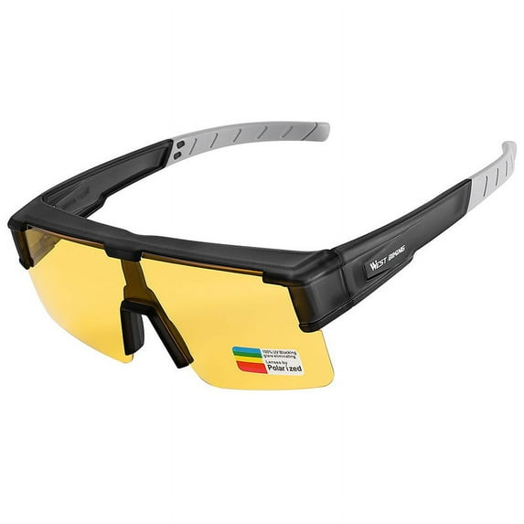 West Biking Polarized Fit Over Glasses Sports Glasses for Night Outdoor, Gray