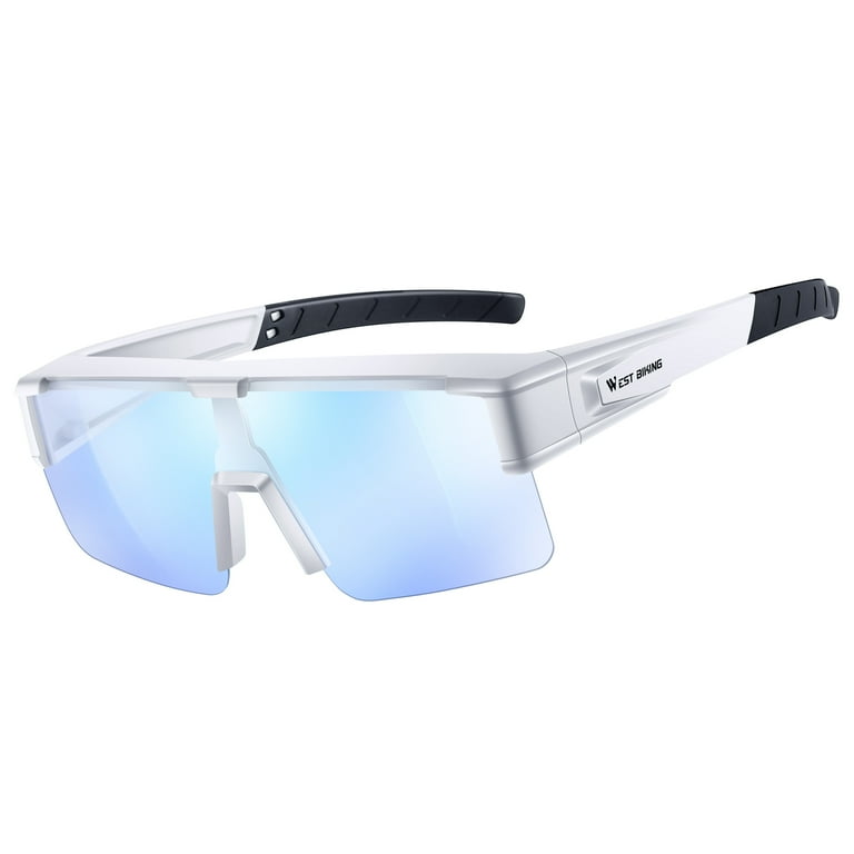 West Biking Wrap-around Photochromic Sunglasses for Men Women