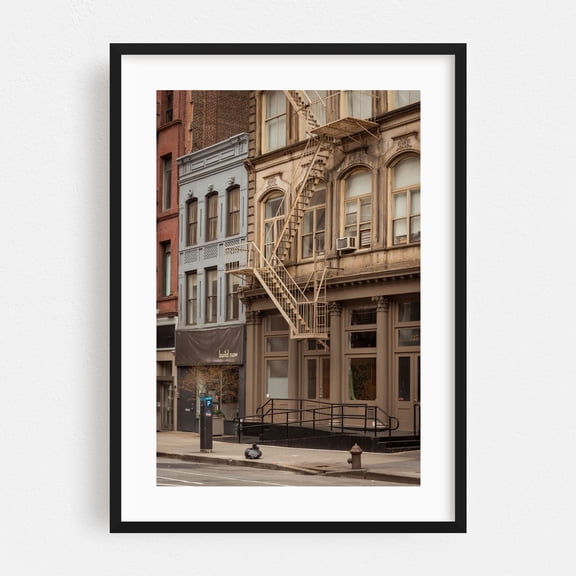 West Broadway, Tribeca 01 - Manhattan New York Photography Architecture Street Photography City Vintage Black Framed Wall Art Print 5 x 7 inches