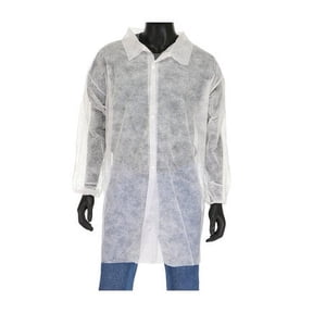 West Chester 3512 Standard Weight Lab Coat XX-Large, White, Polypropylene Lab Coat with Snap Closure, Collar, Elastic Wrist