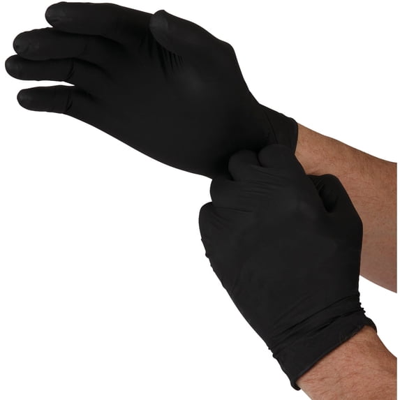 Boss Medium Black Nitrile 4 Mil Disposable Gloves (100-Pack) B21051-M