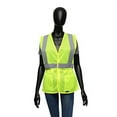 thumbnail image 1 of West Chester 47207 Class 2 High Visibility Ladies Fitted Mesh Vest - Green, Small/Medium, Safety Vest with 2 Exterior Pockets, Reflective Tape Pattern, 1 of 2