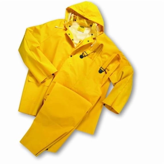 West Chester 4035FR/3XL Limited Flammability - PVC Over Polyester 3Pcs Rain Suit - Yellow Each
