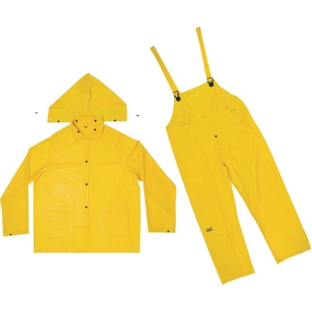 CLC West Chester Medium 3-Piece Yellow Polyester Rain Suit — Residential Use, Standard Application