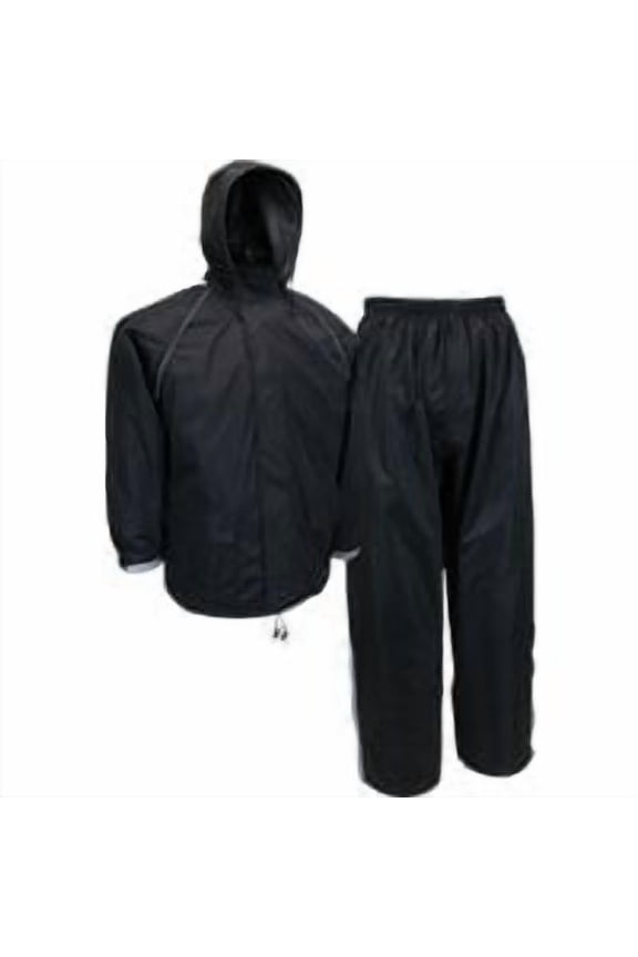 3-Piece Black Rain Suit - Pack of 12
