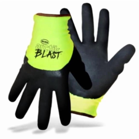 West Chester Protective Gear B93204-L Artic 0.75 Textured Gloves - Green & Black