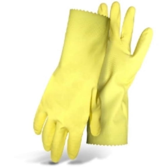 West Chester Protective Gear Flock Lined Disposable Glove, Yellow - Medium