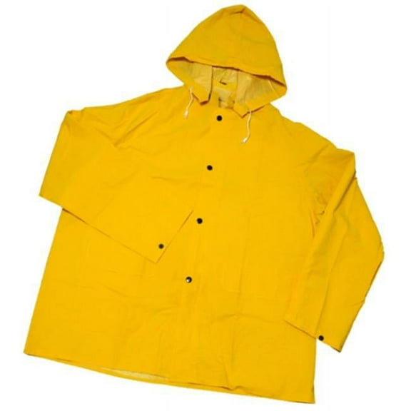 West Chester Rainsuit, Jacket w/Detachable Hood, 0.35 mm PVC/Polyester, Yellow, X-Large - 1 EA (813-4036/XL)