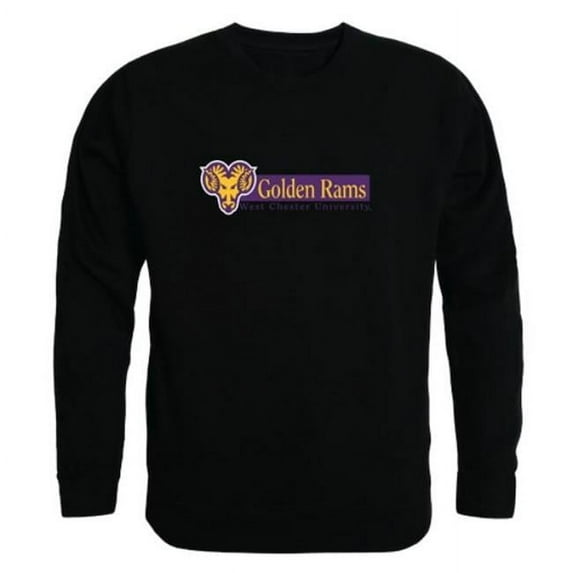 West Chester University Rams College Crewneck Sweatshirt, Black - Large