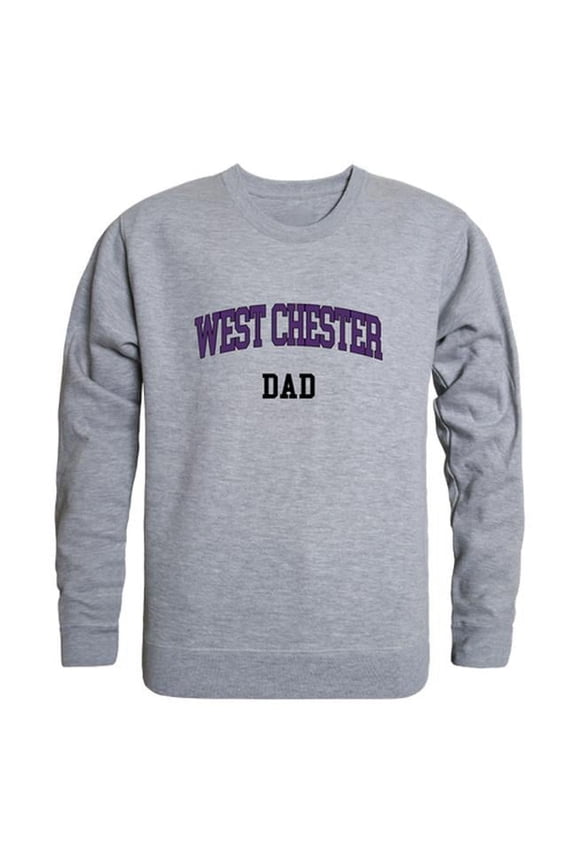 West Chester University Rams Dad Crewneck Sweatshirt, Heather Grey - Large
