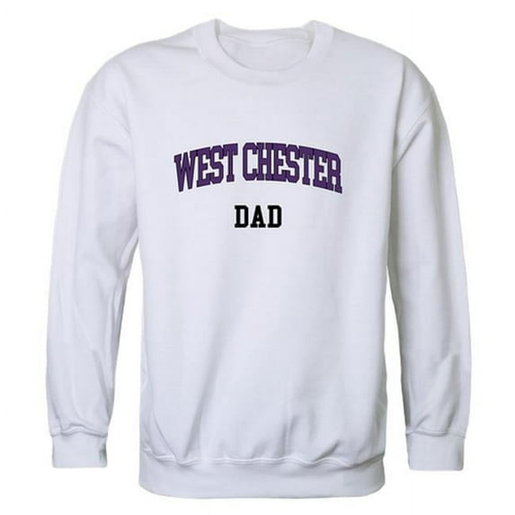 West Chester University Rams Dad Crewneck Sweatshirt, White - Extra Large