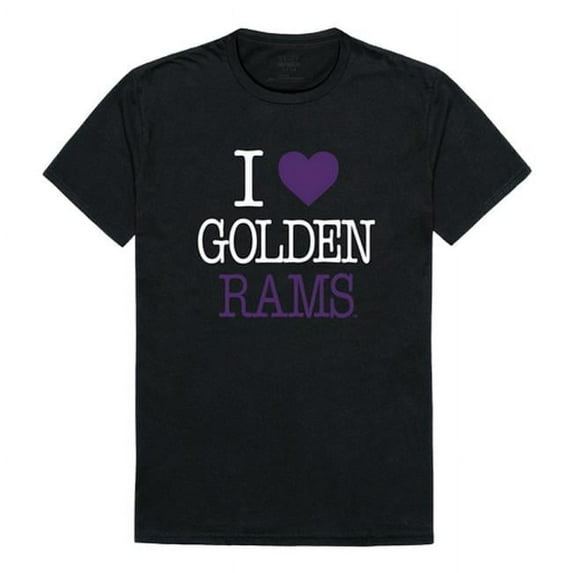 West Chester University Rams I Love T-Shirt, Black - Large