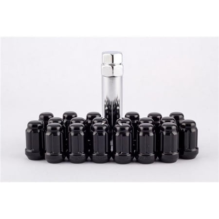 West Coast 1.38 in. Black Spline Tuner Lug Nuts for 2015-2016 Ford Ranger Base Crew Cab
