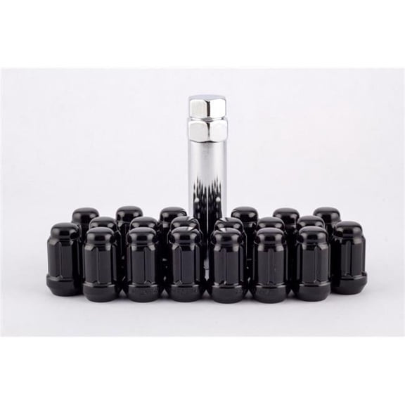 West Coast 1.38 in. Black Spline Tuner Lug Nuts for 2015-2016 Ford Ranger Base Crew Cab