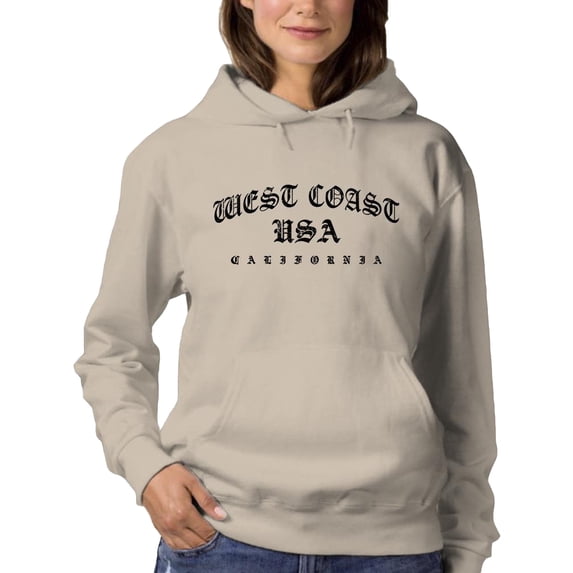 West Coast California Banner Hoodie Women -Image by Shutterstock, Female Large
