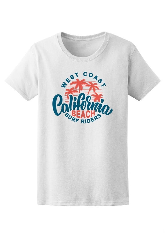 West Coast California Beach Surf T-Shirt Men -Image by Shutterstock, Male Large