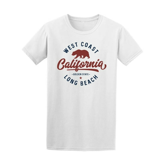 West Coast California Long Beach T-Shirt Men -Image by Shutterstock, Male XX-Large