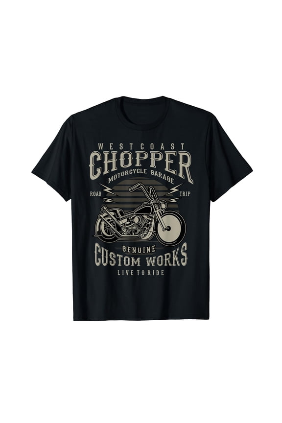 West Coast Chopper Motorcycle Black T-Shirt