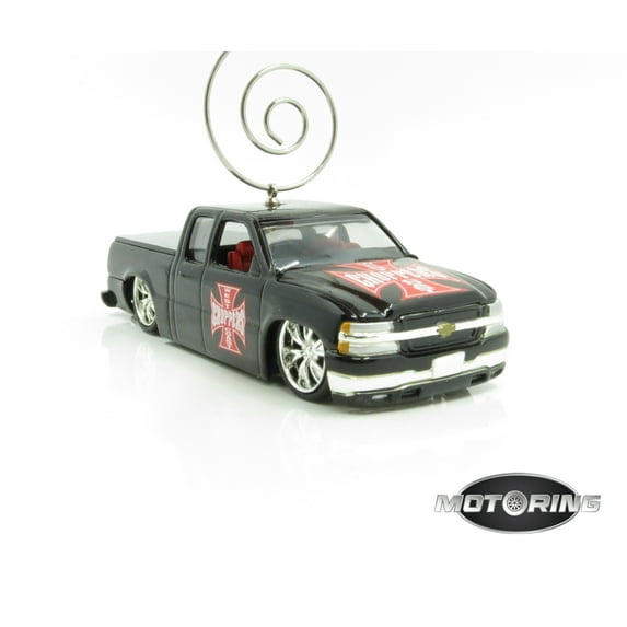 West Coast Choppers Black Truck Car Rare Christmas Tree Ornament Diecast