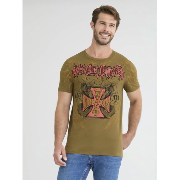 West Coast Choppers Men's Graphic Tee with Short Sleeves, Sizes S-3XL