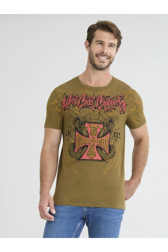 Men's Graphic Tee with Short Sleeves, Sizes S-3XL