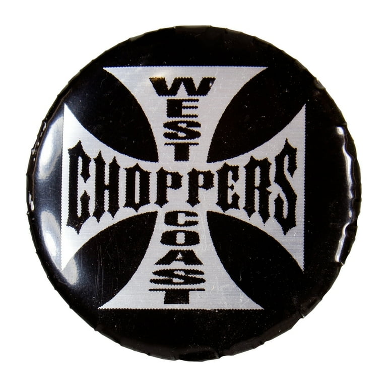 West Coast Choppers - White Cross Button - Walmart.com