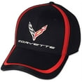thumbnail image 1 of West Coast Corvette C8 Corvette Next Generation Red Stripe Accent Adjustable Female Hat, Cotton, Black, 1 of 1