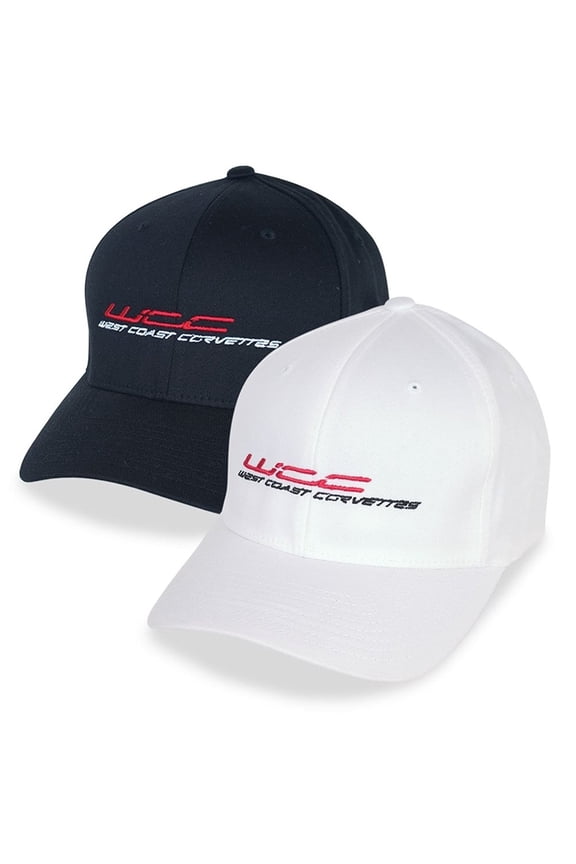 Embroidered Flex-Fitted Hat White, Large/X-Large