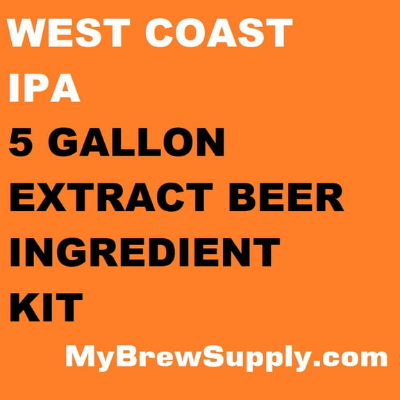 West Coast IPA 5 gal Homebrew Beer Extract Ingredient Kit