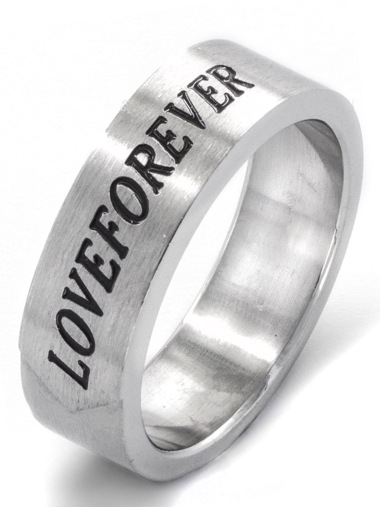 West Coast Jewelry Women's Engraved 'LOVE FOREVER' Ring (6mm) - Walmart.com