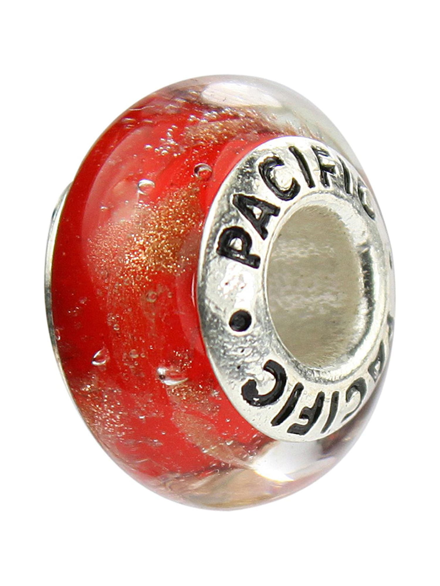 West Coast Jewelry Women's One of a Kind Sterling Silver Murano Glass Bead Charm