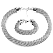 West Coast Jewelry Women's Twisted Mesh Chain Jewelry Set