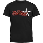 West Coast Nautical Star Black Adult T-Shirt - Large