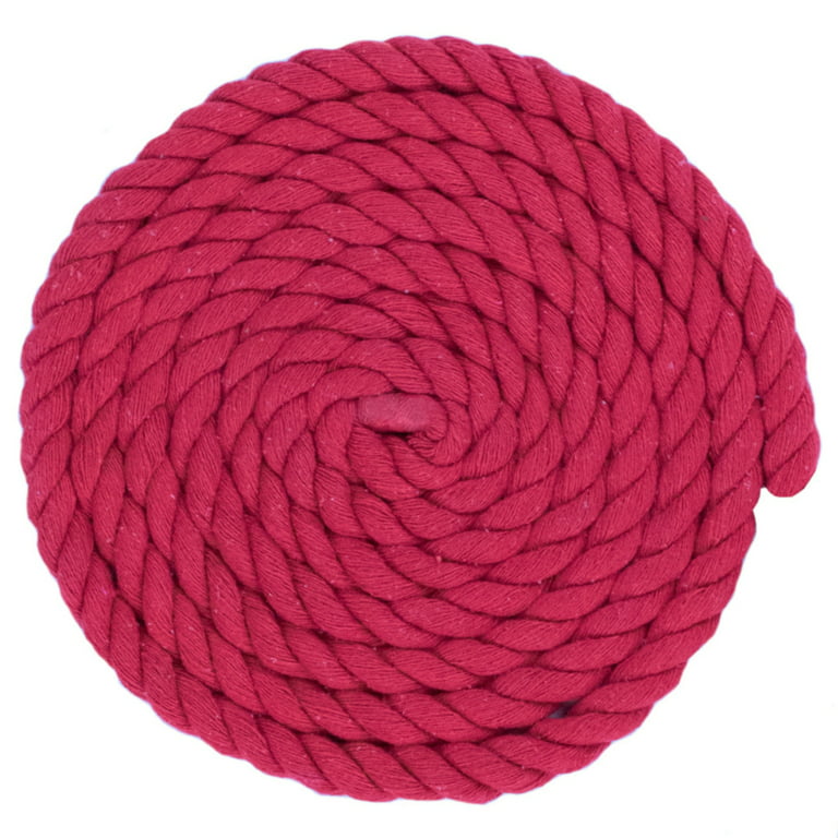 West Coast Paracord 1/2-inch Thick Super Soft Artisan Decorative Twisted  100% Cotton Rope - Multiple Colors and Lengths - Crafting & Macrame