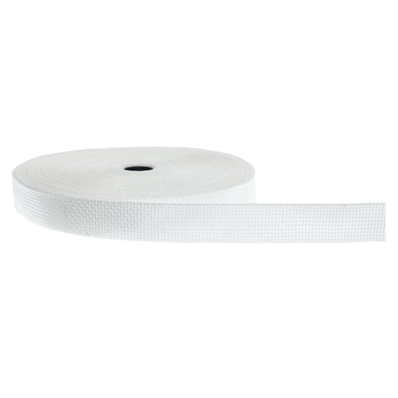 West Coast Paracord 1 Inch Black and White PolyPro Webbing - Available in 5, 10, 25 Yards
