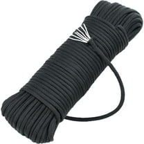 West Coast Paracord 50 Ft. Type III 7 Strand 550 Paracord Mil Spec Black Parachute Cord Outdoor Rope Tie Down