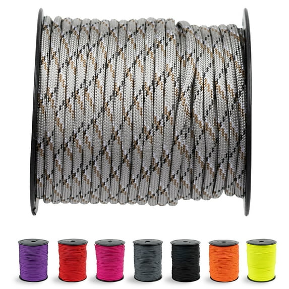West Coast Paracord 550lb Paracord Spools - 7 Strand Type III Tactical Parachute Cord for Hiking, Camping, and Fishing - Desert Camo (50 ft)