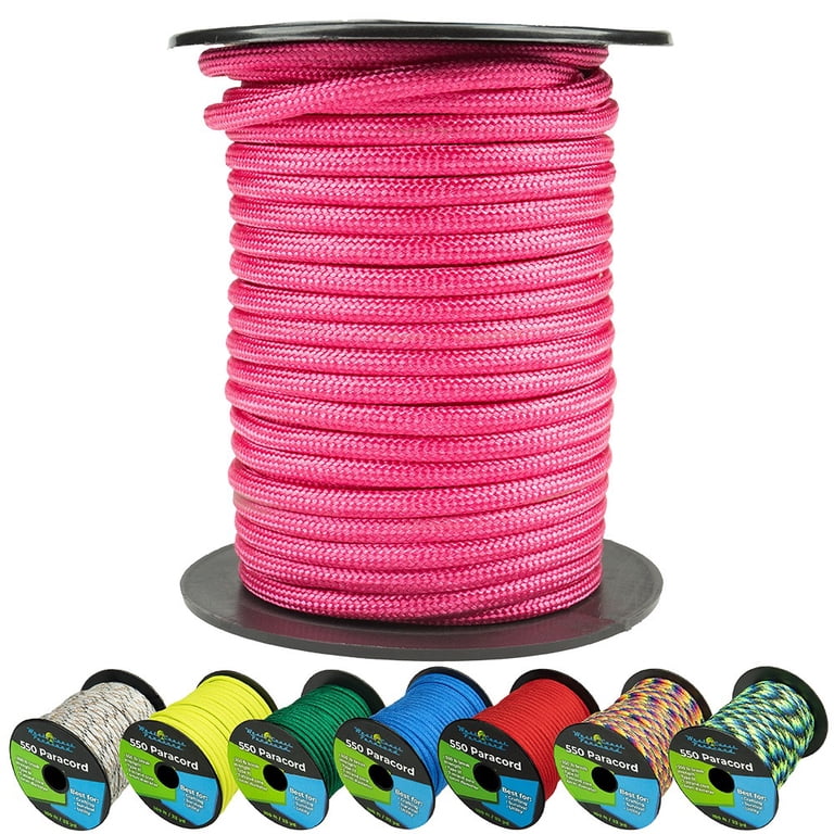 Type III 550 Paracord – 50 Or 100FT, 7-Strand Nylon Rope For Camping & Lanyards