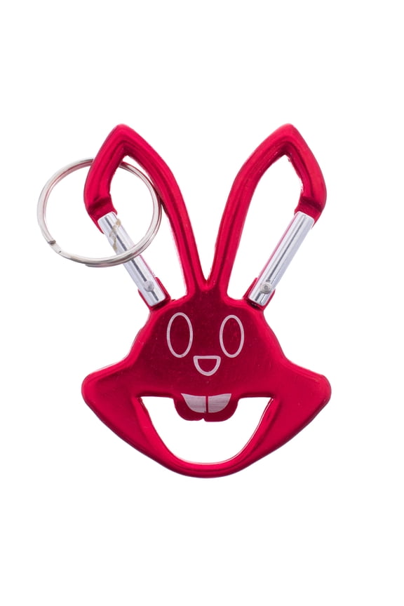 Aluminum Carabiner Key Clip & Bottle Openers with Split Key Ring - Multiple Fun Shapes & Colors