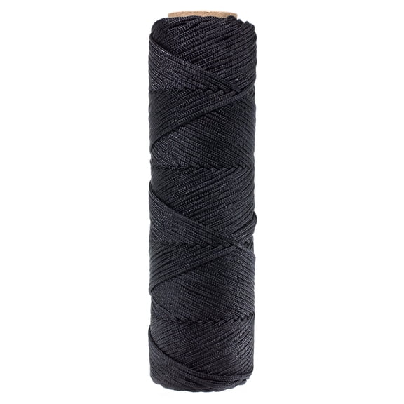 West Coast Paracord Braided Nylon Decoy Line - Dyed and Tarred Black - #18 or #36 Twine - Multiple Spool Lengths Available