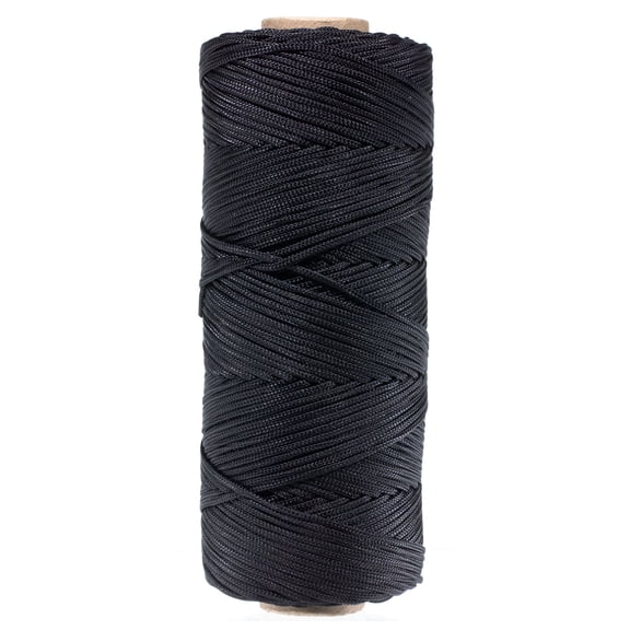 West Coast Paracord Braided Nylon Decoy Line - Dyed and Tarred Black - #18 or #36 Twine