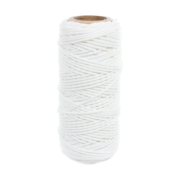 West Coast Paracord Braided Polyester Mini Blind Cord in White - 100% Synthetic - 100 ft