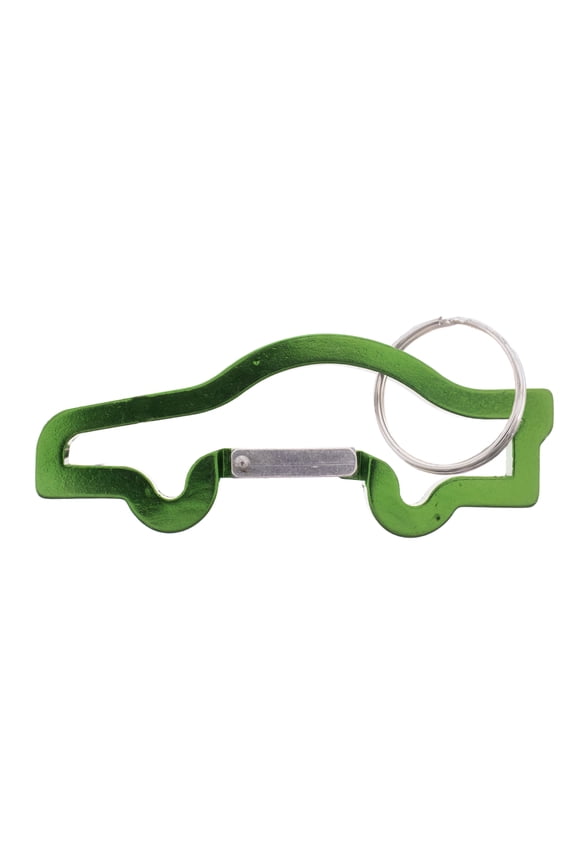 Car Shaped Carabiner with Silver Split Key Ring - Aluminum Key Clip in Multiple Colors and Pack Options
