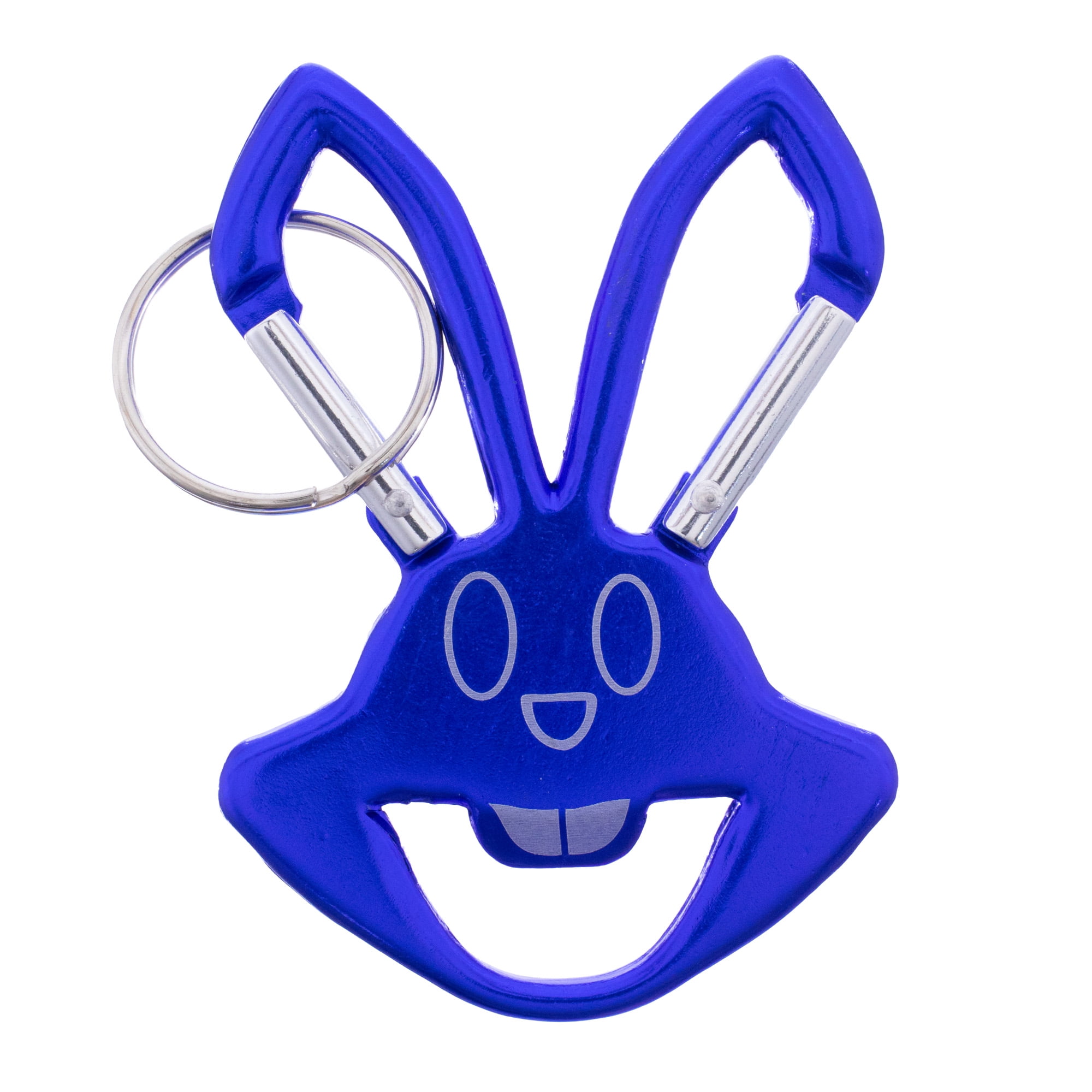 West Coast Paracord Double Sided Rabbit Carabiner & Bottle Opener - Aluminum Key Clip with Split Key Ring - Multiple Colors & Packs Available