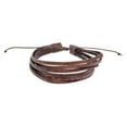 thumbnail image 1 of West Coast Paracord Flat Leather Bracelets - 4 Millimeter Strands, 1 of 3