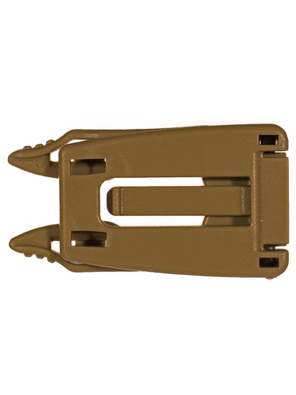 MOLLE Strap Carabiner Clip - Tactical Outdoor Colors - 2 Inch X 1 Inch Clips Attaches to Bag and Clothing Straps